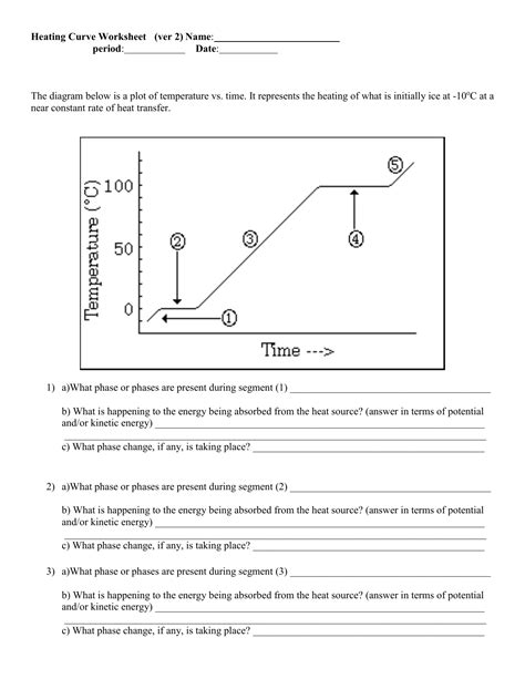 understanding heating and cooling curves worksheet